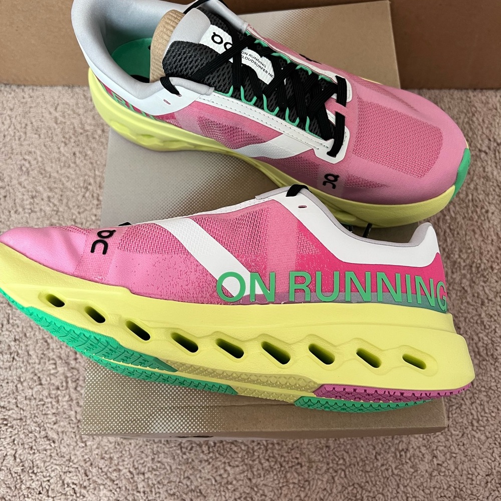 On Running On Cloudsurfer Next Sneakers Pink Limelight NIB cloudtec - Picture 4 of 7